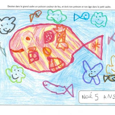 1 dessin poisson noe 5 ans