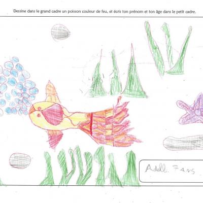 7 dessin poisson adelle 7 ans